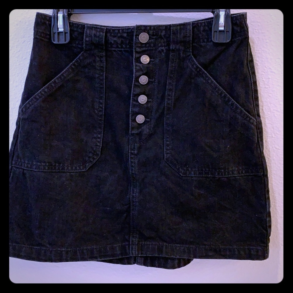 Black jean skirt Hollister High Rise